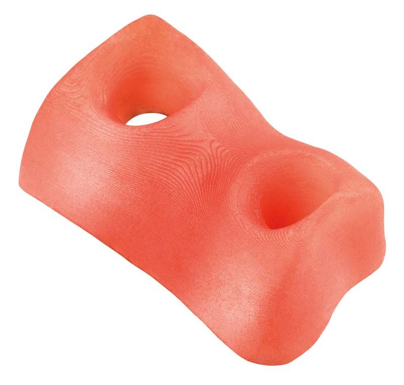 Rosa 3D-gedruckte Zahnfleischmaske aus IMPRIMO® LC Gingiva Harz.