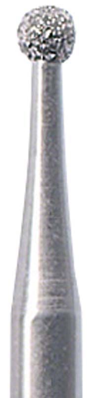 Dentalbohrer K-Diamant H 801 021 mit kugelförmiger Diamantspitze.