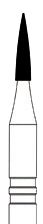 Dentale Schleifinstrument K-Diamant H 861F 014 mit feiner Spitze.