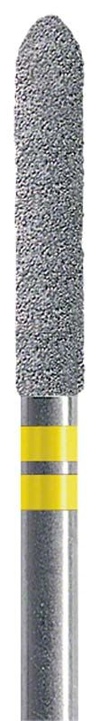 Zahnmedizinischer Diamantschleifer K-Diamant FG 879 014 mit gelbem Ring.