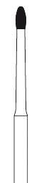Dentalinstrument K-Diamant FGL 379F 012 mit schwarzer Spitze.