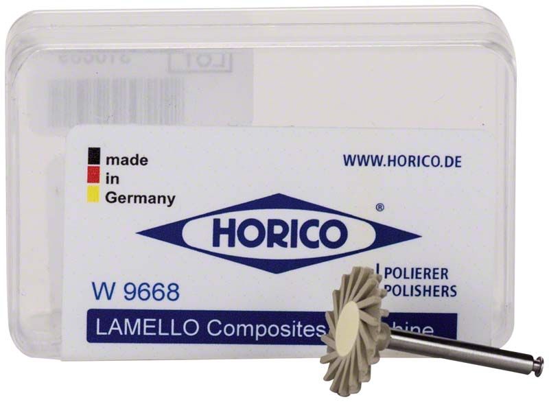 Lamello-Polierer Komposite fein mit Verpackung und Herstellerangaben.