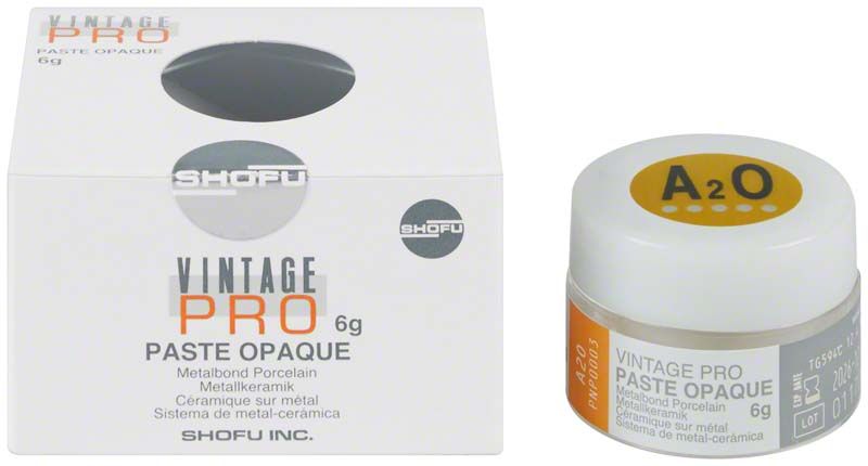 Vintage PRO Paste Opaque 6g A2O mit Verpackung und Dose.