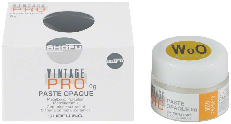 Vintage PRO Paste Opaque 6g W0O in Verpackung und Tiegel.