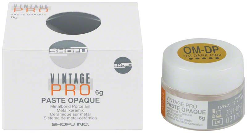Verpackung und Dose der Vintage PRO Paste Opaque 6g OM-DP.