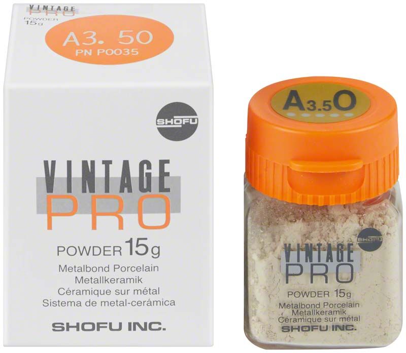 Vintage PRO Pulver A3,5O, 15g, mit Verpackung und Produktglas.