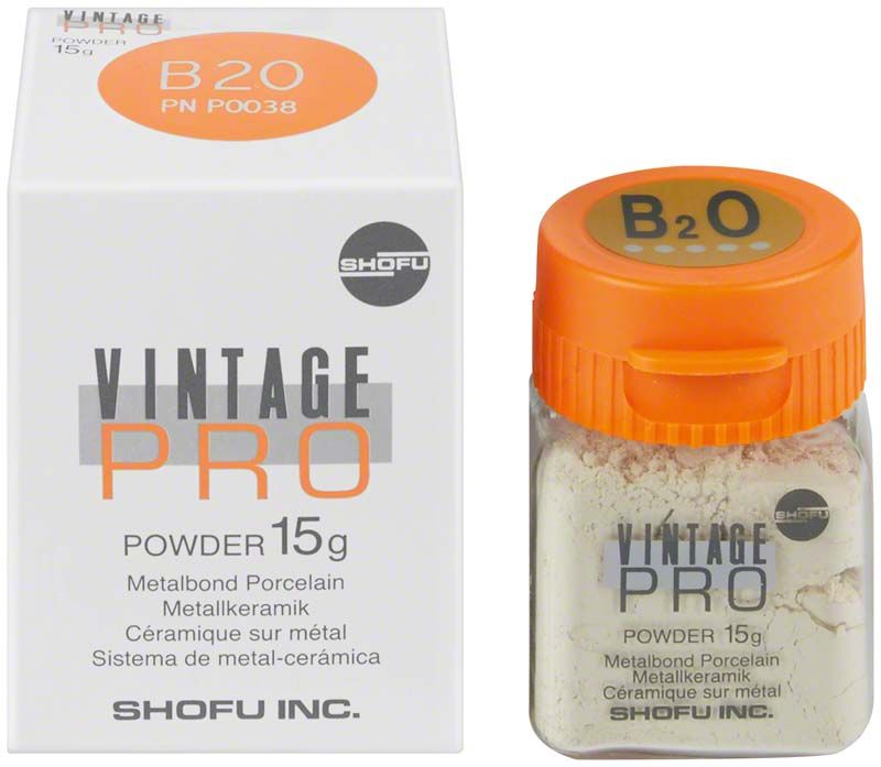 Vintage PRO Powder Opaque 15g B2O in Originalverpackung mit orangem Deckel.