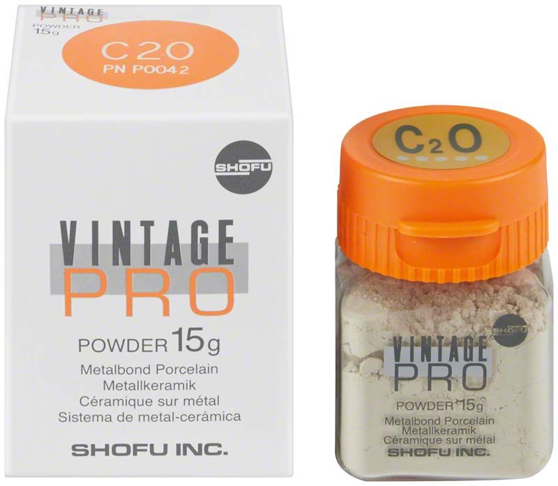 Vintage PRO Pulver Opaque 15g C2O Verpackung und Behälter.