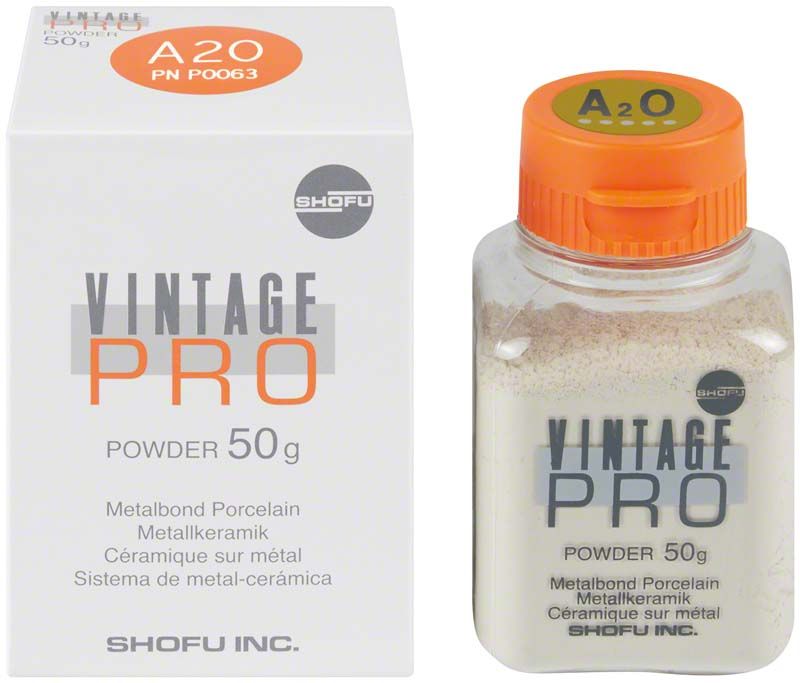 Vintage PRO Pulver Opaque 50g A2O mit Verpackung und Behälter.