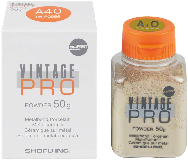 Vintage PRO Pulver Opaque 50g A4O in Kunststoffbehälter mit Verpackung.