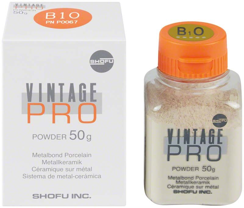 Vintage PRO Pulver Opaque 50g B1O in Originalverpackung mit orangefarbenem Deckel.