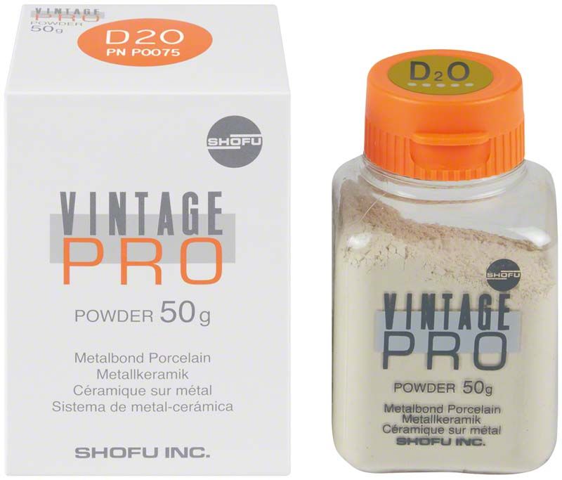 Vintage PRO Pulver Opaque 50g D2O Verpackung mit Glasbehälter.