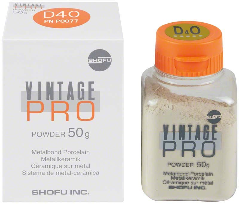 Vintage PRO Pulver Opaque 50g D4O mit Verpackung und Produktansicht.