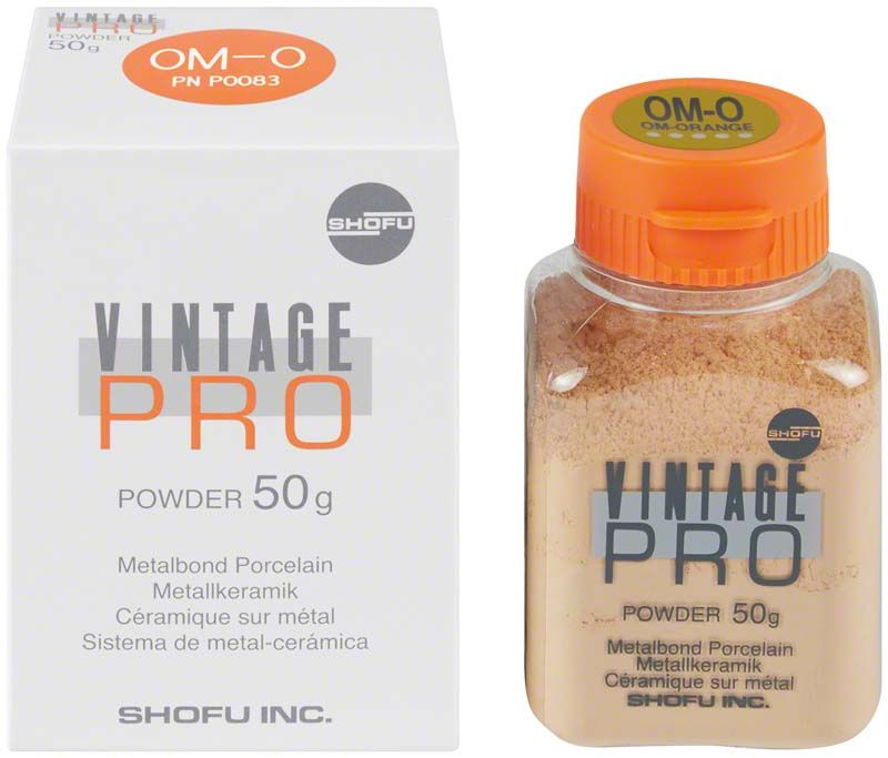 Vintage PRO Pulver Opaque 50g OM-O in Kunststoffdose und Verpackung.