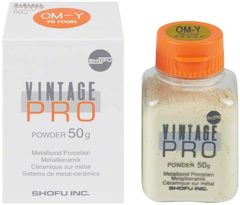 Vintage PRO Pulver Opaque 50g OM-Y in Flasche mit Verpackung.