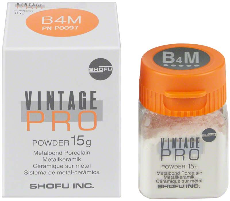 Vintage PRO Metallkeramikpulver 15g in orange-weißer Verpackung.