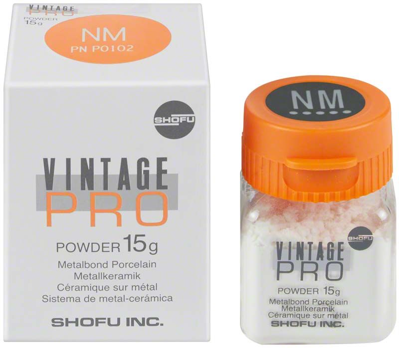 Vintage PRO Metallkeramik-Puder 15g mit Verpackung und Dose.