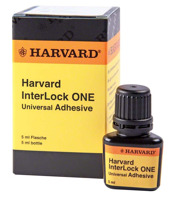 Harvard InterLock ONE Universal Adhesive 5ml Flasche vor Produktverpackung