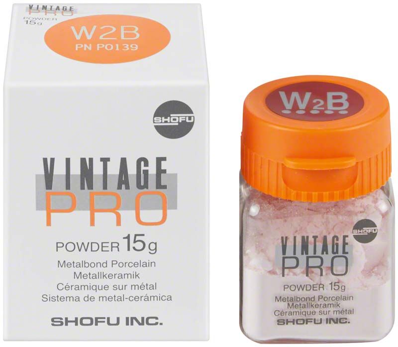 Vintage PRO Body Pulver 15g W2B mit Verpackung und Produktansicht.
