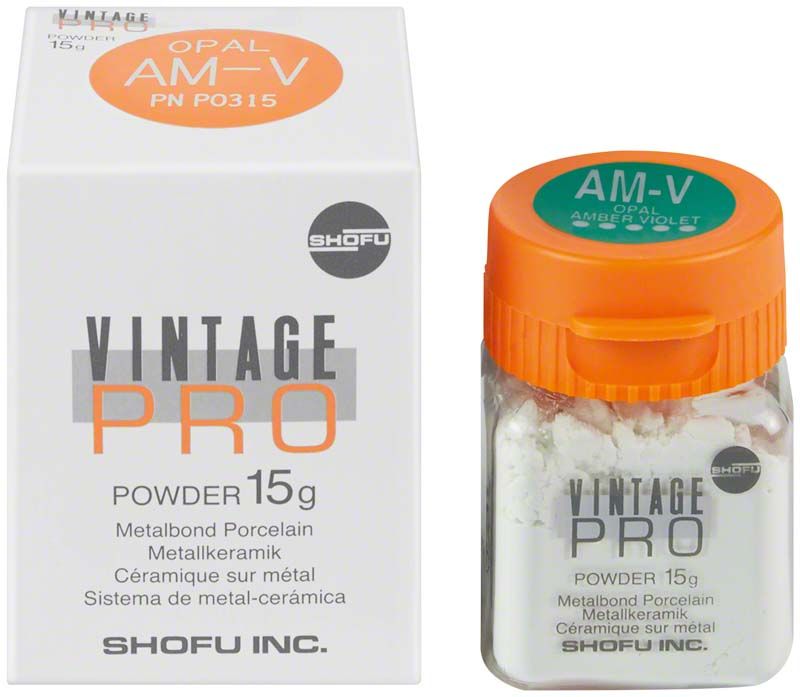 Vintage PRO Opal Effekt Pulver 15g in Verpackung und Behälter.