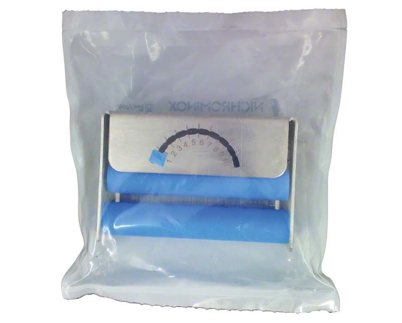 Endo Dispenser 8 Löcher Blau in transparenter Verpackung mit Skala.
