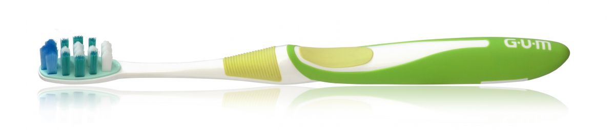 GUM® ActiVital® Zahnbürste mit ergonomischem Griff und schlankem Bürstenhals.