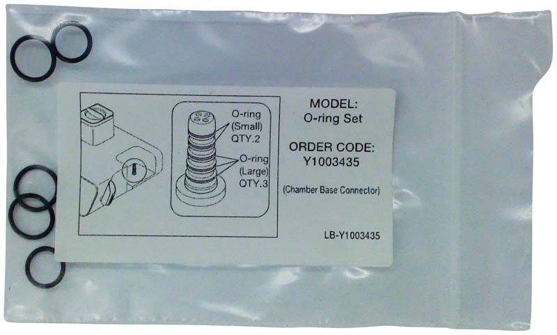 Erweitertes O-Ring Zubehör-Set für VCP Pulverkammer in transparenter Verpackung.