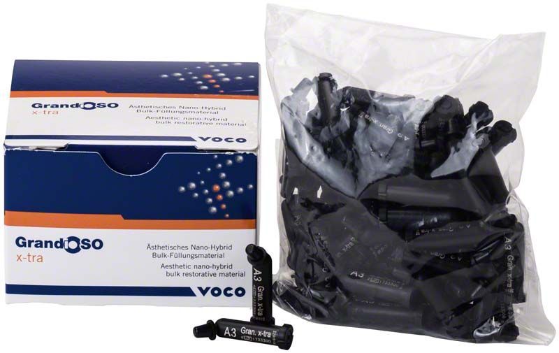 GrandioSO x-tra Caps Eco A3, Verpackung mit Füllungsmaterial-Kapseln.