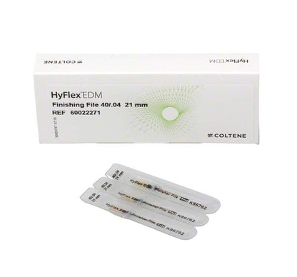 HyFlex™ EDM NiTi-Feilen 21mm, Finishing File 40/.04, in Verpackung.