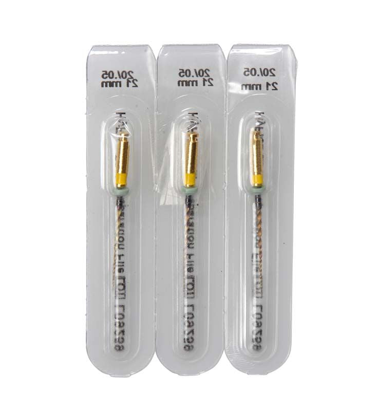 HyFlex™ EDM Niti-Feilen 21mm in Einzelverpackungen, Nahaufnahme der Feilenspitze.