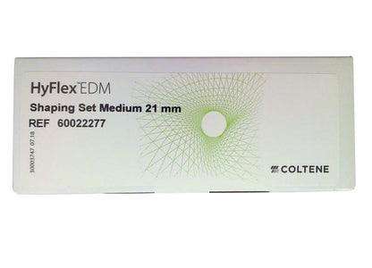HyFlex™ EDM Shaping Set Medium 21mm Verpackung mit grüner Grafik und Logo.