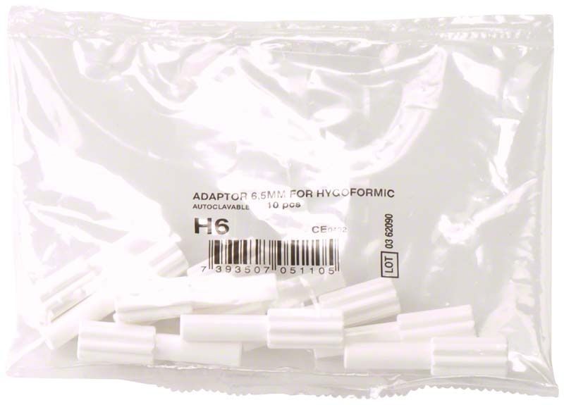 Hygoformic Adapter hart, H6, in transparenter Verpackung mit Etikett.