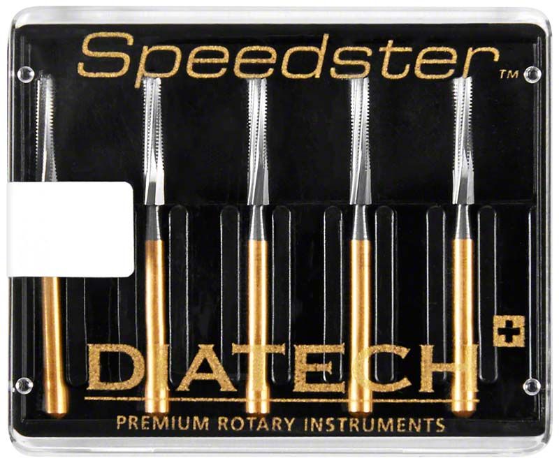 DIATECH Speedster FG S847 014, Zahnarztbohrer-Set in schwarzer Verpackung.