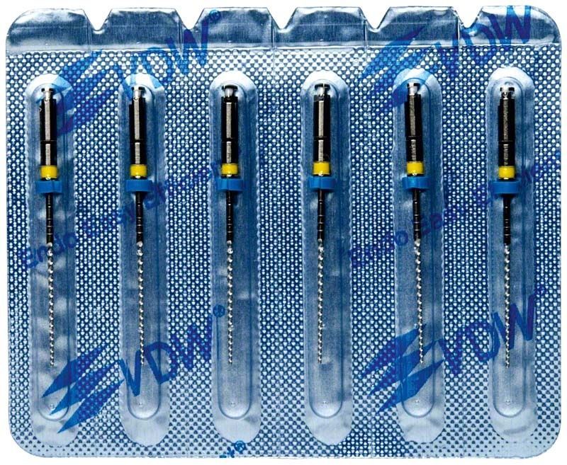 FlexMaster® NiTi-Feilen in Blisterverpackung für Wurzelkanalaufbereitung.