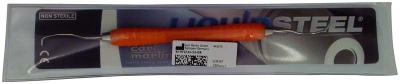 Orangefarbene Colori Kürette GRACEY Standard Figur 11-12 in Verpackung.