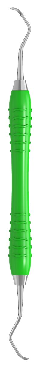 Grüne Colori Universal Kürette Figur M23A mit ergonomischem Griff.