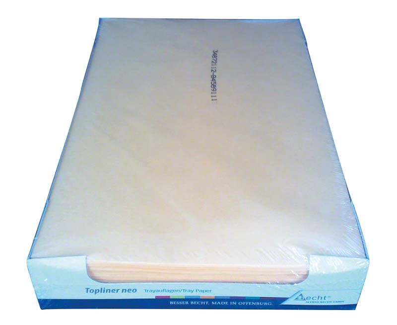 Topliner neo Trayauflagen 18 x 28 cm in orange, in Verpackung.