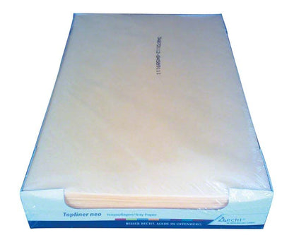 Topliner neo Trayauflagen 18 x 28 cm in orange, in Verpackung.