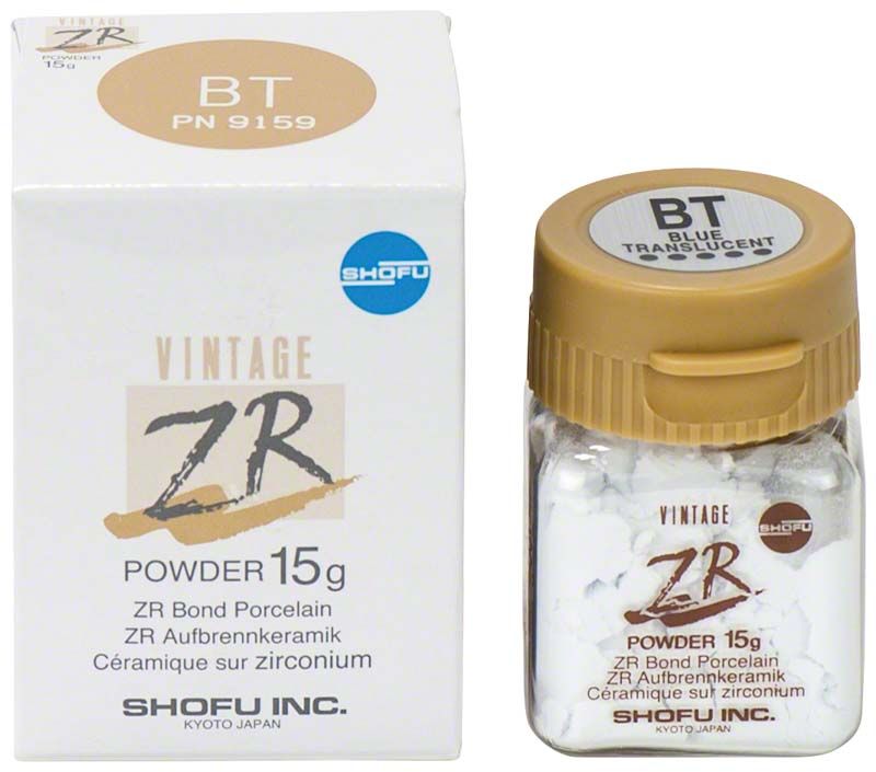 Vintage ZR Enamel Effekt BT 15g Pulver in Plastikdose mit braunem Deckel.