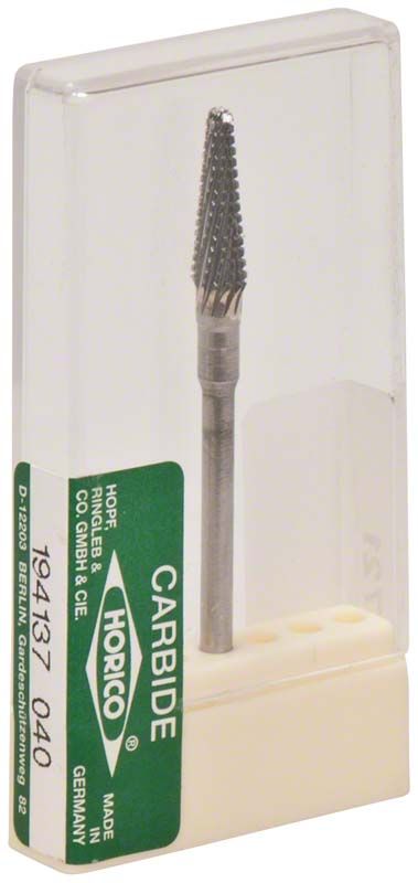 Hartmetallfräser Querhieb 194 137 040 in transparenter Verpackung.