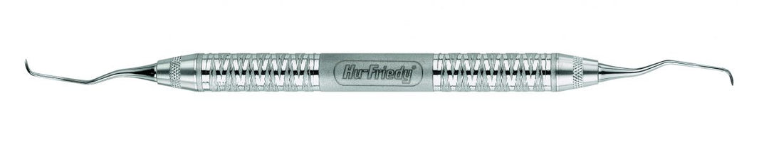 Kürette Gracey Nijmegen Figur 11/12 mit ergonomischem Griff für mesiale Zahnflächen.
