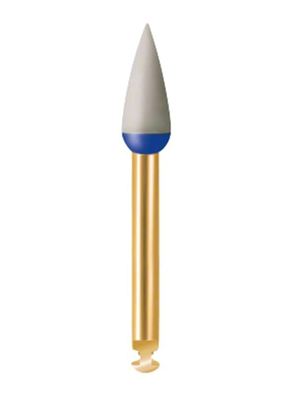 Kompositpolierer EVE DIACOMP® ultra Flamme mit feiner Diamantkörnung.