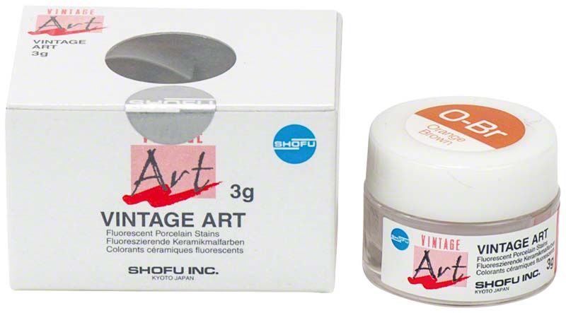 Vintage Art Color Stains O-Br (Orange-Braun) in Verpackung und Dose