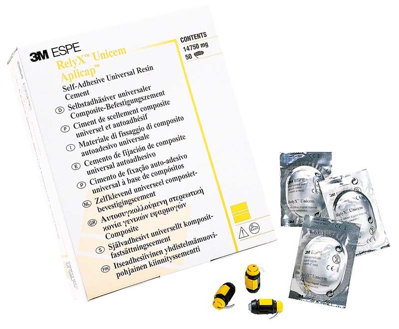 RelyX Unicem Aplicap 50er Packung mit Einzelkapseln und Zubehör