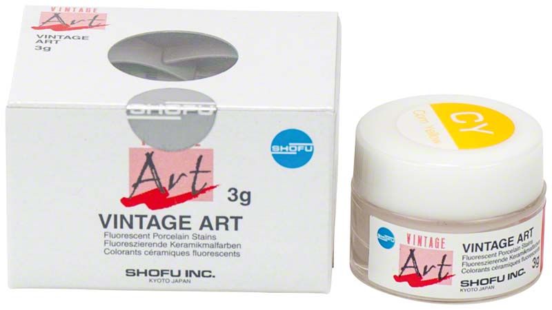 Keramikfarbe "VINTAGE Art Color Stains CY" in Maisgelb, 3g Glas.