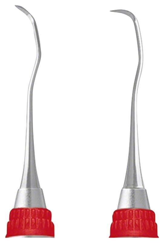 Sichel-Scaler Figur 204SD mit ergonomischem Satin-Stahl-Griff in Rot.