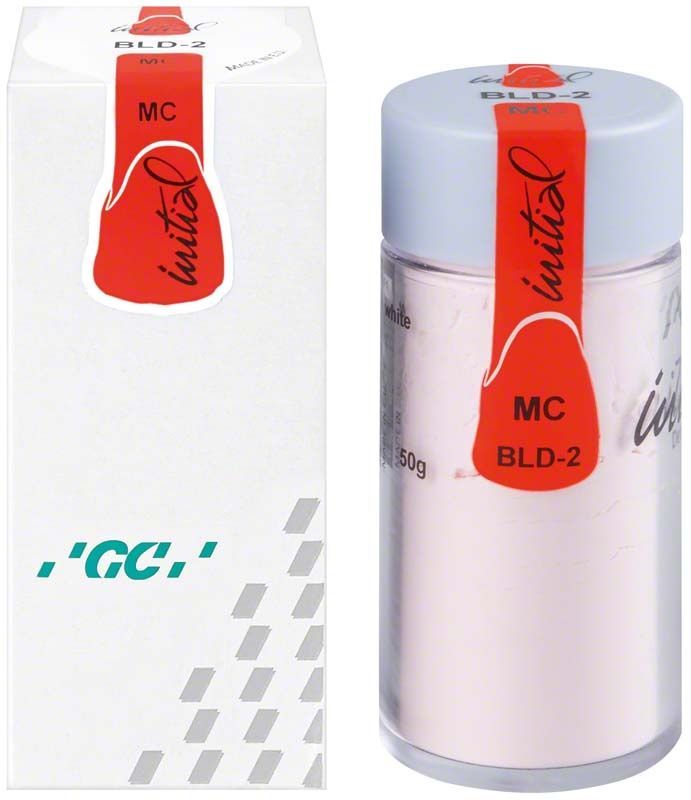 GC Initial MC Bleach Dentin 50g BLD-2 mit Verpackung und Dose.
