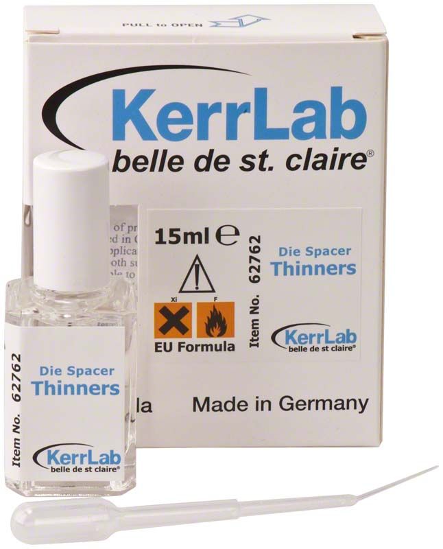 KerrLab belle de st claire Die Spacer Thinners Verpackung und Flasche.