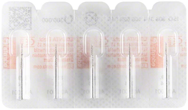 Blisterverpackung mit vier Diamantbohrern, Modell FG 859 014.