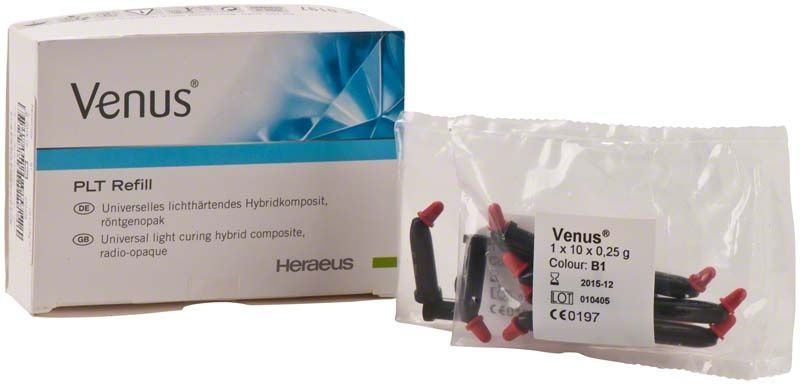 Venus PLT B1 Hybridkomposit-Nachfüllpackung mit Einzeldosierungen.